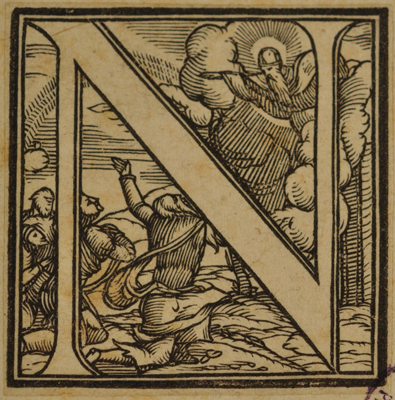 Anonimo svizzero-tedesco - N: Profeta Naum (dalla serie Lettere istoriate)